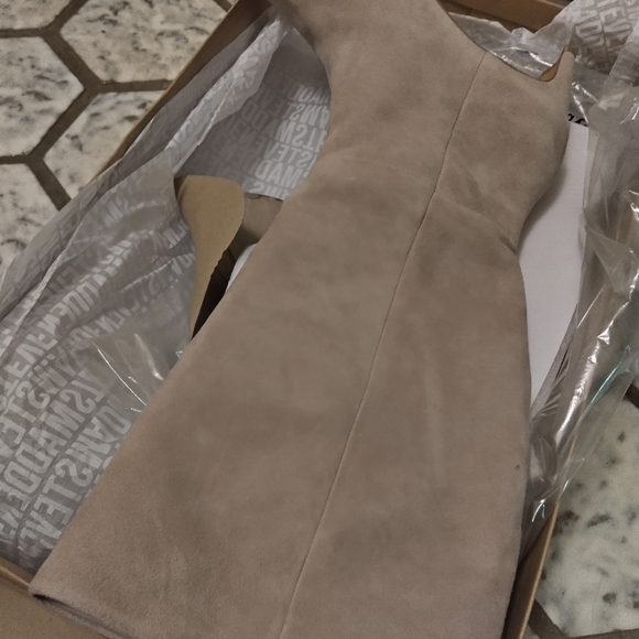 New! Steve Madden Dagne Boot Taupe Suede/Leather Woman's Knee High Boots Size8.5 - Picture 5 of 7